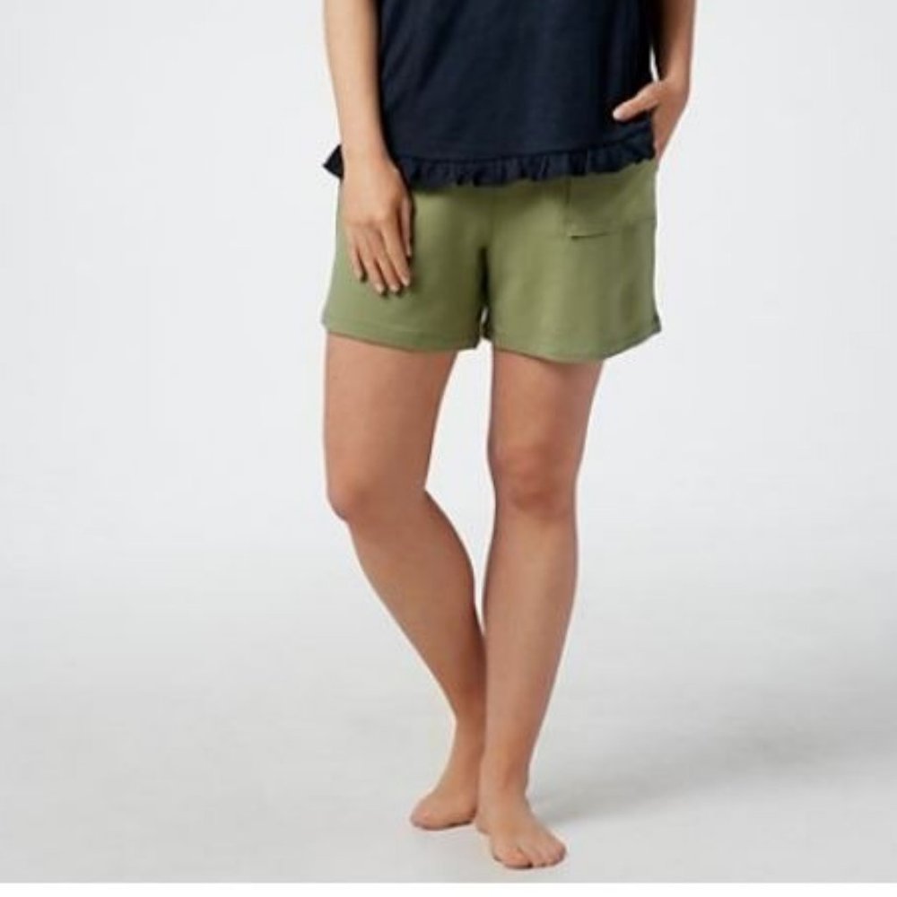 AnyBody French Terry Tie Waist Shorts 5200